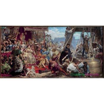 Reprodukcja obrazu: Zawieszenie dzwonu Zygmunta na wieży katedry w roku 1521 w Krakowie - Jan Matejko