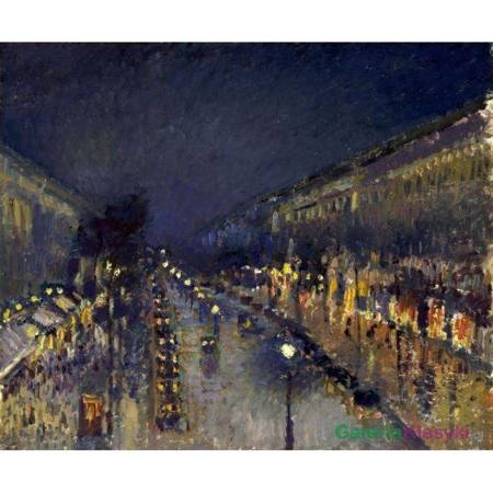 "Bulwar Montmartre nocą" - Camille Pissarro