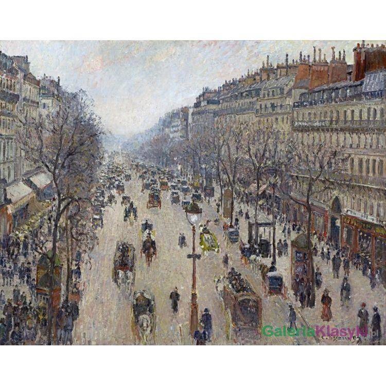 "Bulwar Montmartre w pochmurny poranek" - Camille Pissarro