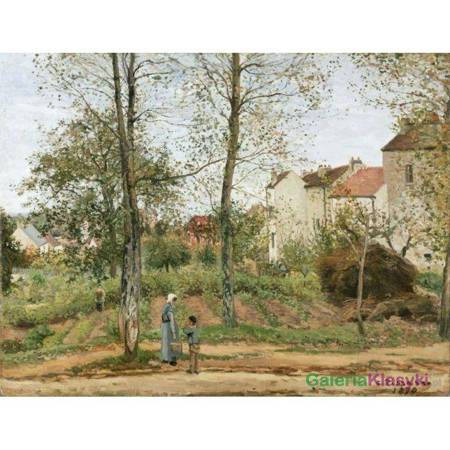 "Domy przy Bougival - jesień" - Camille Pissarro