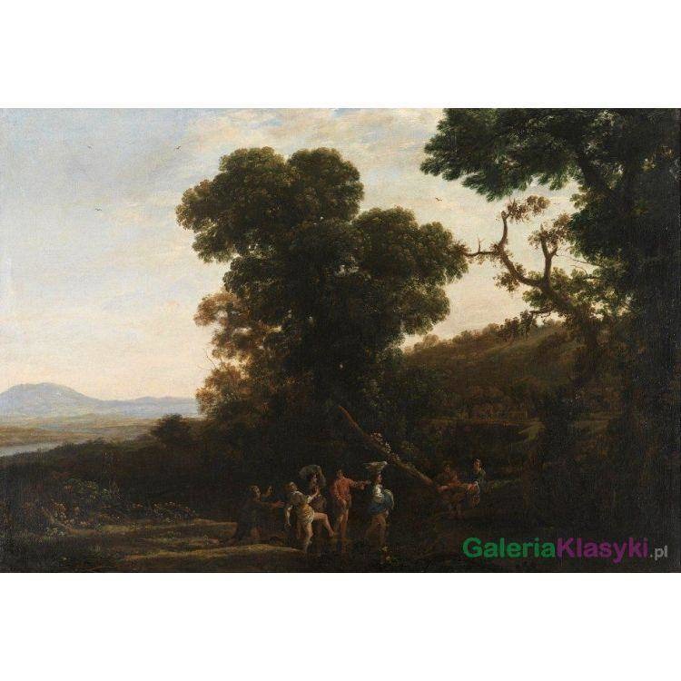 Landscape with Figures Wading Through a Stream - Claude Lorrain