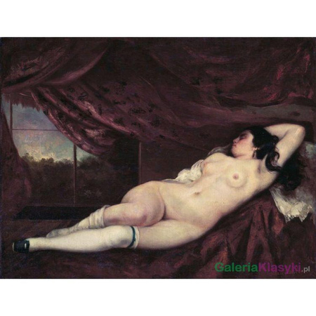 Leżąca, naga kobieta - Gustave Courbet