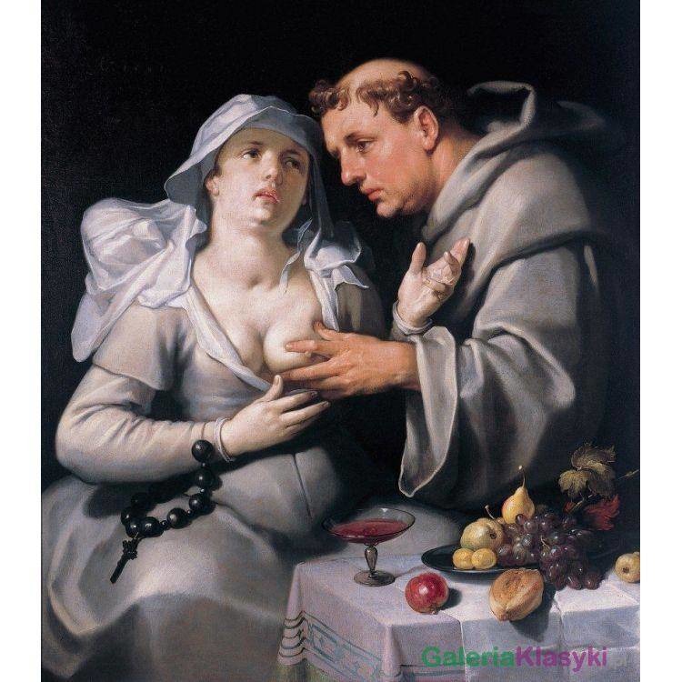 Mnich i zakonnica - Cornelis van Haarlem