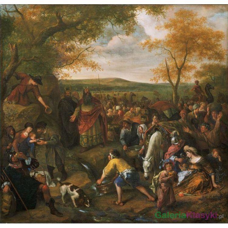 Mojżesz uderza w skałę - Jan Steen