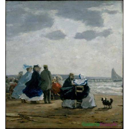 Na plaży - Eugène Louis Boudin