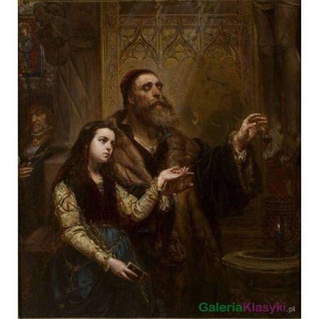 Ociemniały Wit Stwosz z wnuczką - Jan Matejko