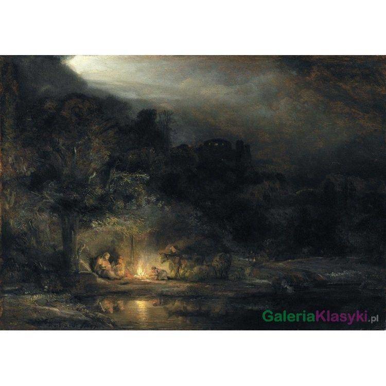 Odpoczynek podczas ucieczki do Egiptu - Rembrandt