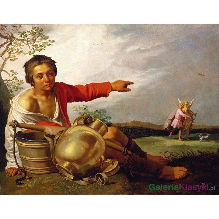 Pastuszek wskazujący na Tobiasza i anioła - Abraham Bloemaert