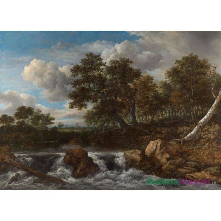 Pejzaż z wodospadem - Jacob van Ruisdael