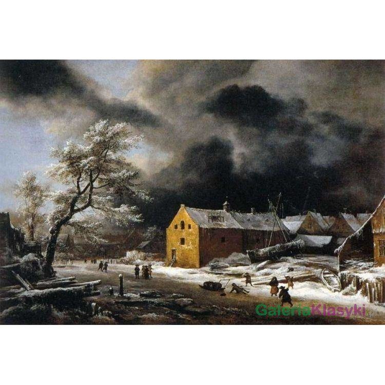 Pejzaż zimowy - Jacob van Ruisdael