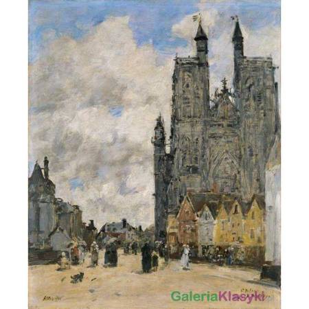 Plac przy Kościele Św. Vulfran w Abbeville - Louis-Eugène Boudin