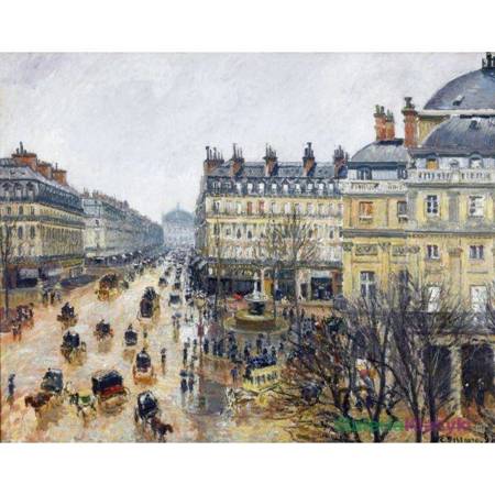 "Plac przy Teatrze Francuskim, Paryż" - Camille Pissarro