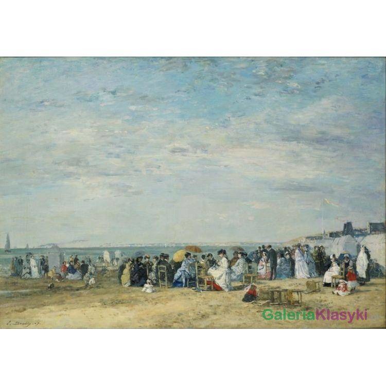 Plaża w Trouville - Eugene Boudin