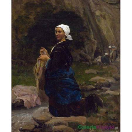 Praczka w Bretanii - Jules Breton