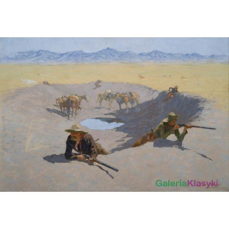 Reprodukcja obrazu: Bitwa o Waterhole - Frederic Remington