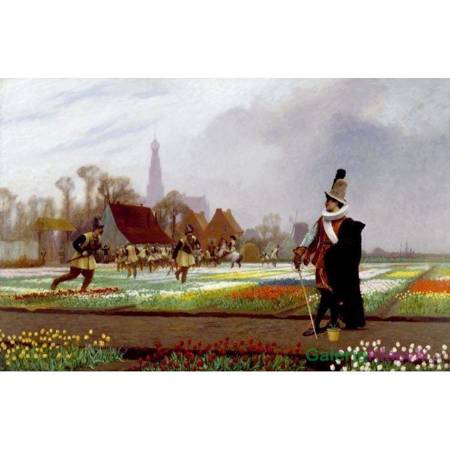 Reprodukcja obrazu: Szaleństwo w tulipanach - Jean-Leon Gerome