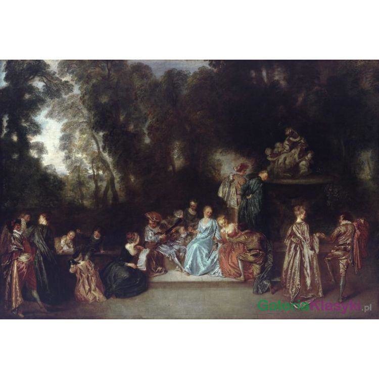 Rozrywka w plenerze - Antoine Watteau