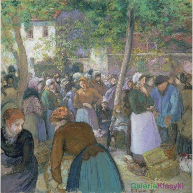 Rynek drobiu w Gisors - Camille Pissarro