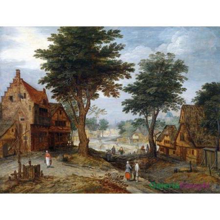 Tętniąca życiem wieś - Jan Brueghel Młodszy