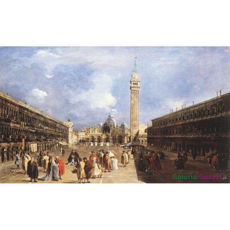 The Piazza San Marco towards the Basilica - Francesco Lazzaro Guardi